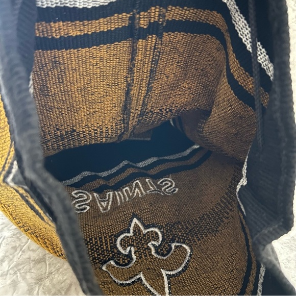 NFL New Orleans Saints woven tapestry drawstring bag - Picture 6 of 7